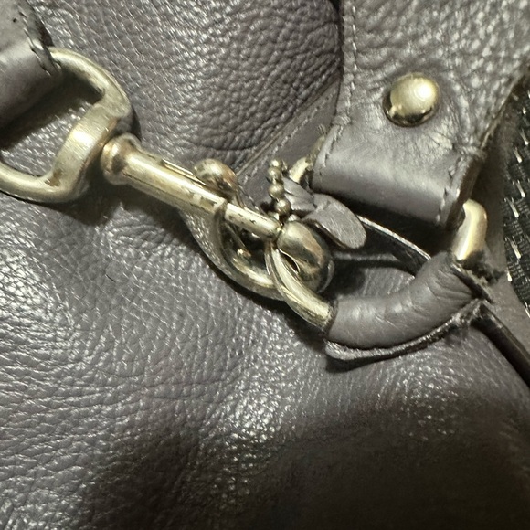 Coach Charcoal Leather Shoulder Bag - Picture 10 of 16